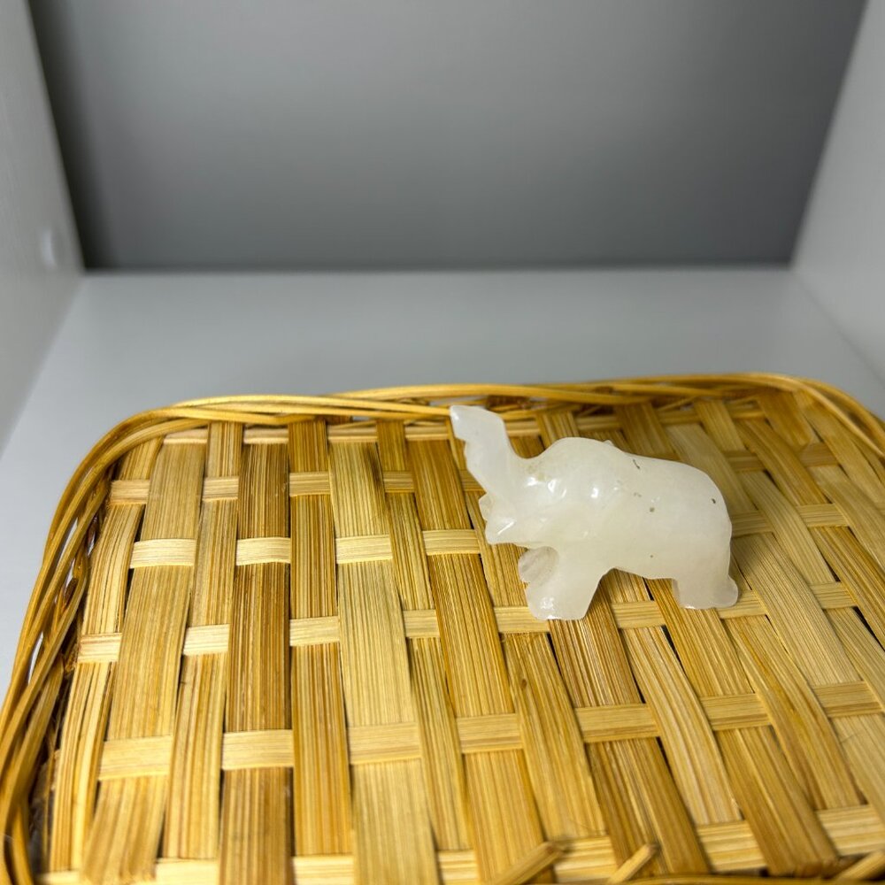 small elephant figurine made of quartz